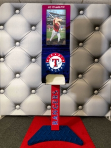 branded kiosk for sanitizer Rangers