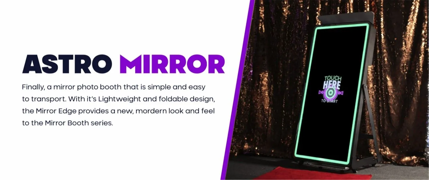 Astro Mirror photo booth PBI