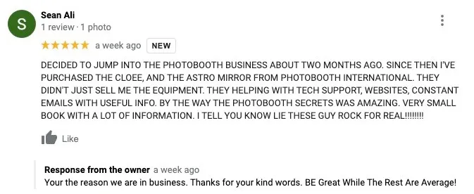 Photo Booth Sales University Reviews