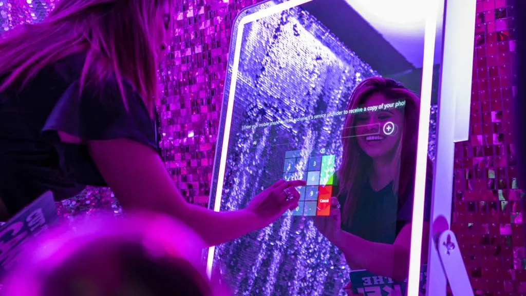 Teen using the Astro Photo booth at an event