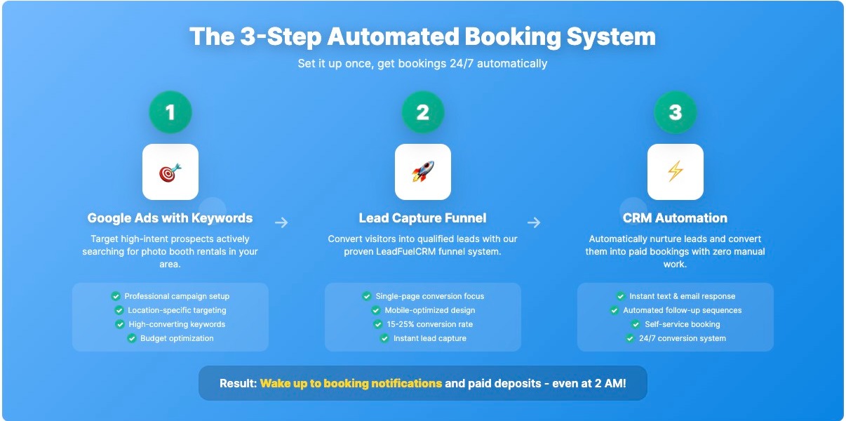 the automated booking system